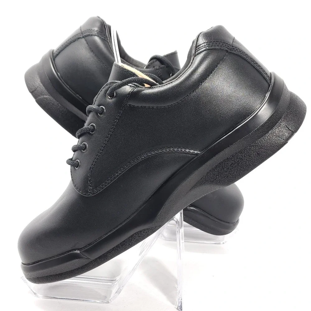 Apex Men's 1270 Ambulator Conform Black Leather Lace Shoes Men's Size 9.5 W- NEW